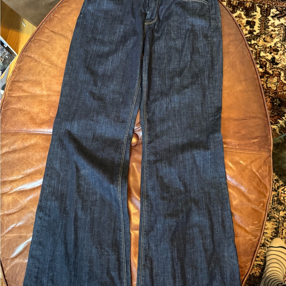Dark Denim Wide Leg 7 Jeans